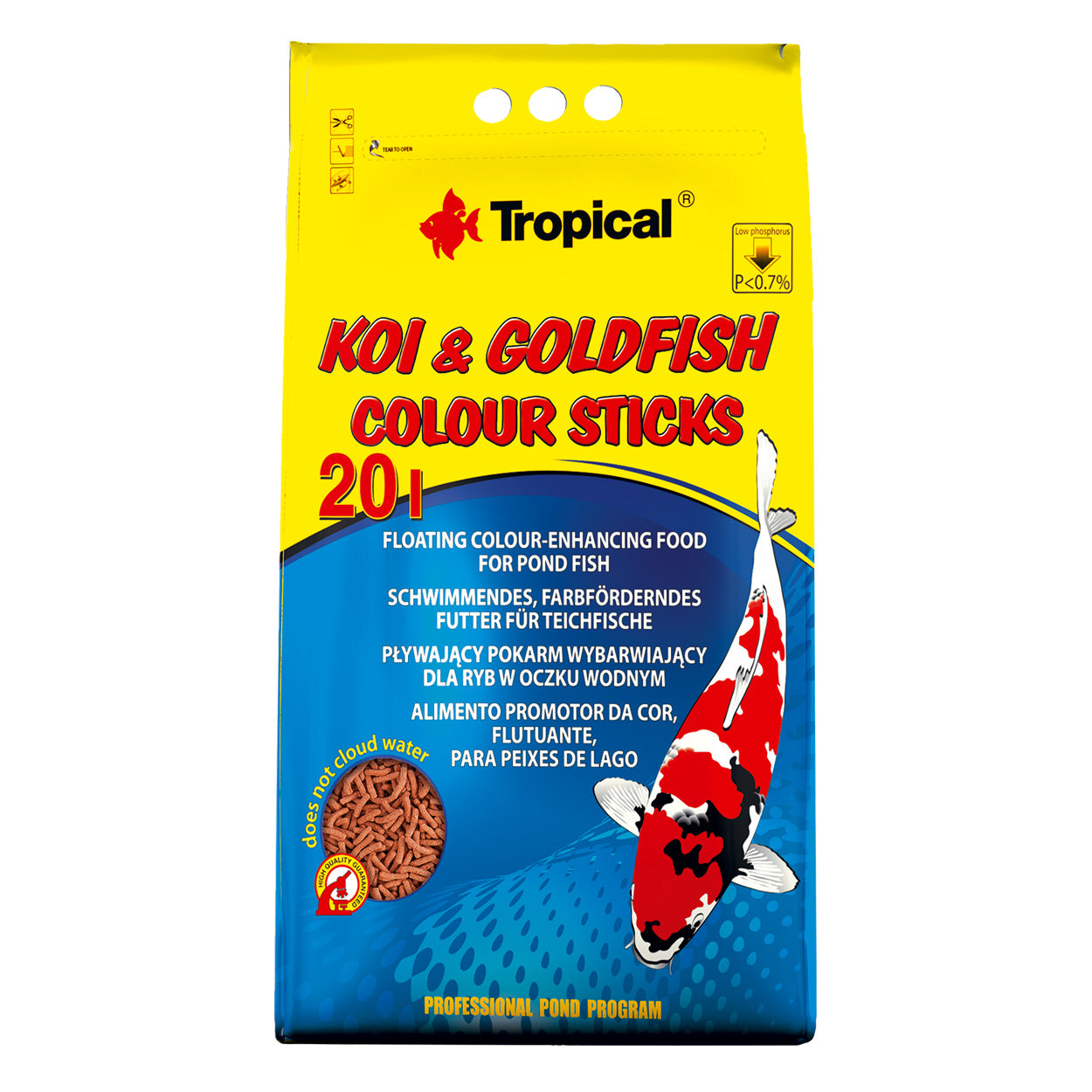 Tropical | Koi & Goldfish Colour Sticks - 1.6 kg