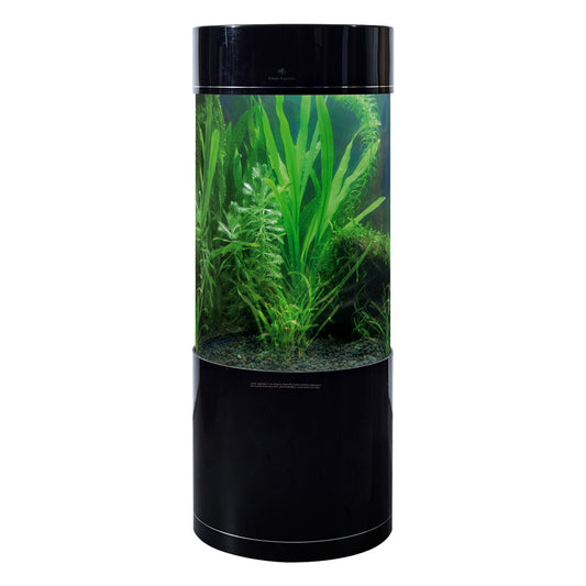 Aquarium Pro Clear Cylindrique Avec Décante, 53 Gallons, Noir