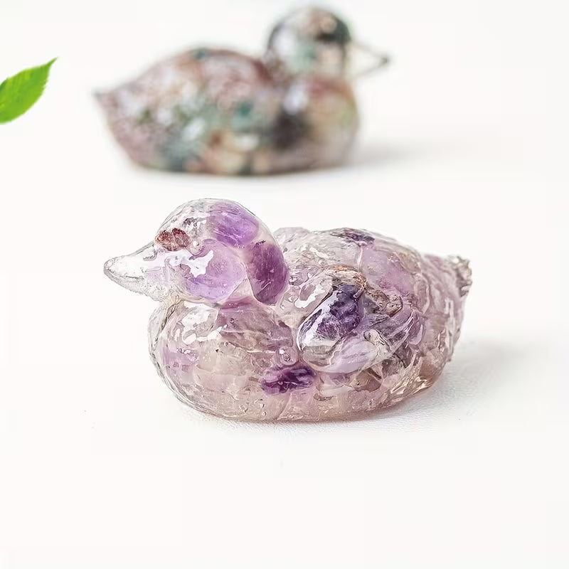 Canard en Résine & Améthyste