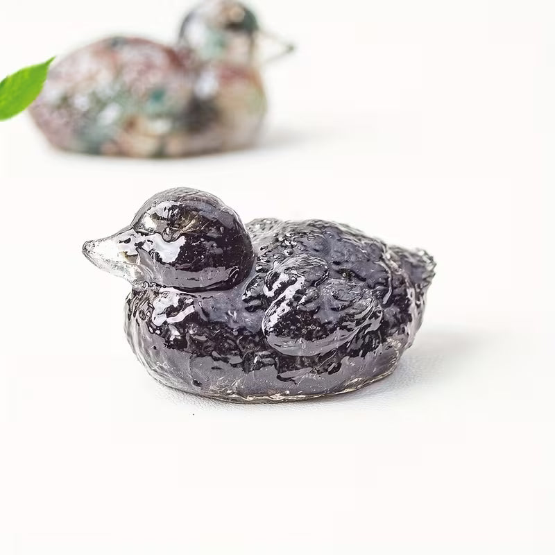 Canard en Résine & Obsidienne