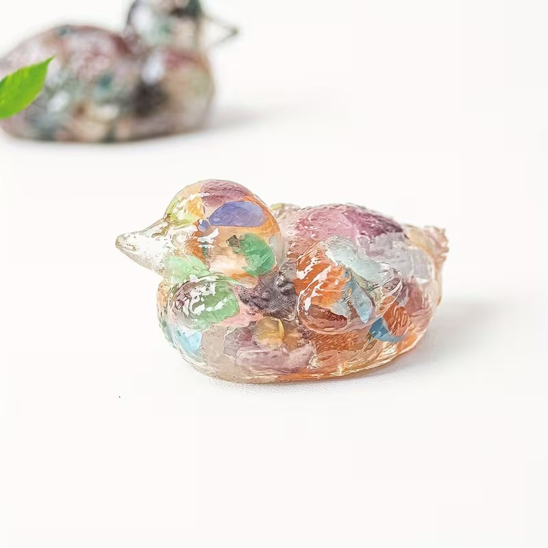 Canard en Résine & Opale