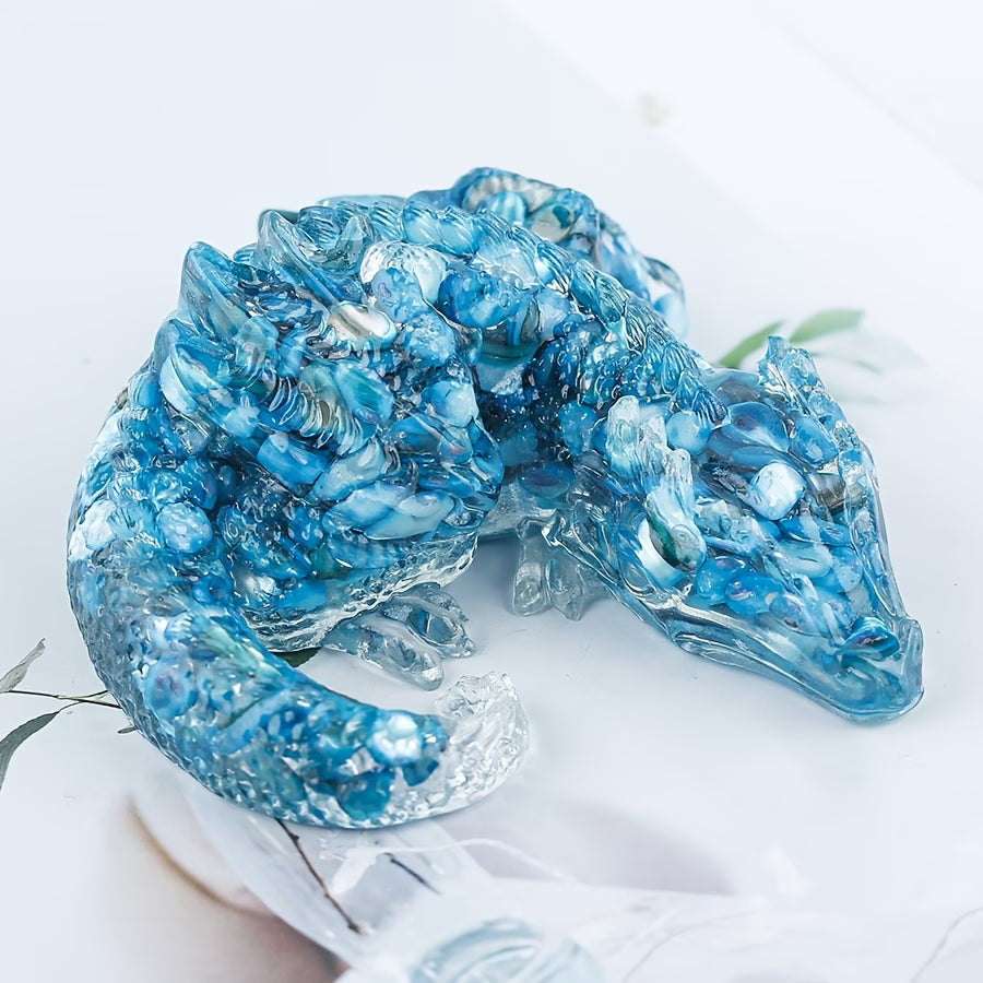 Dragon en Résine & Turquoise | Grand