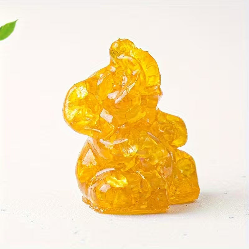 Éléphant en Résine & Citrine