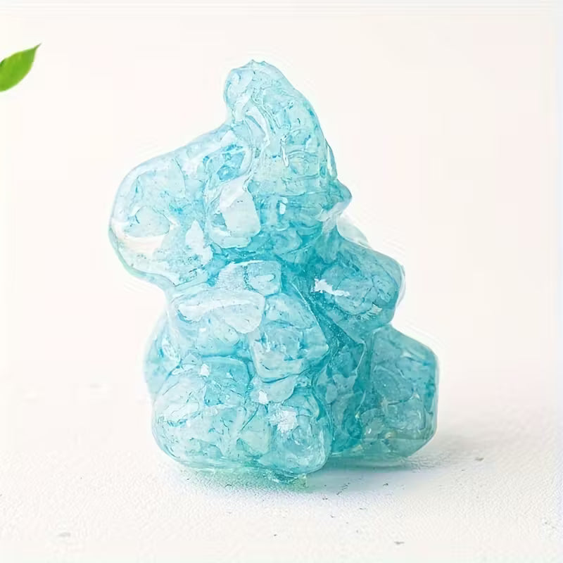 Éléphant en Résine & Fluorite Turquoise