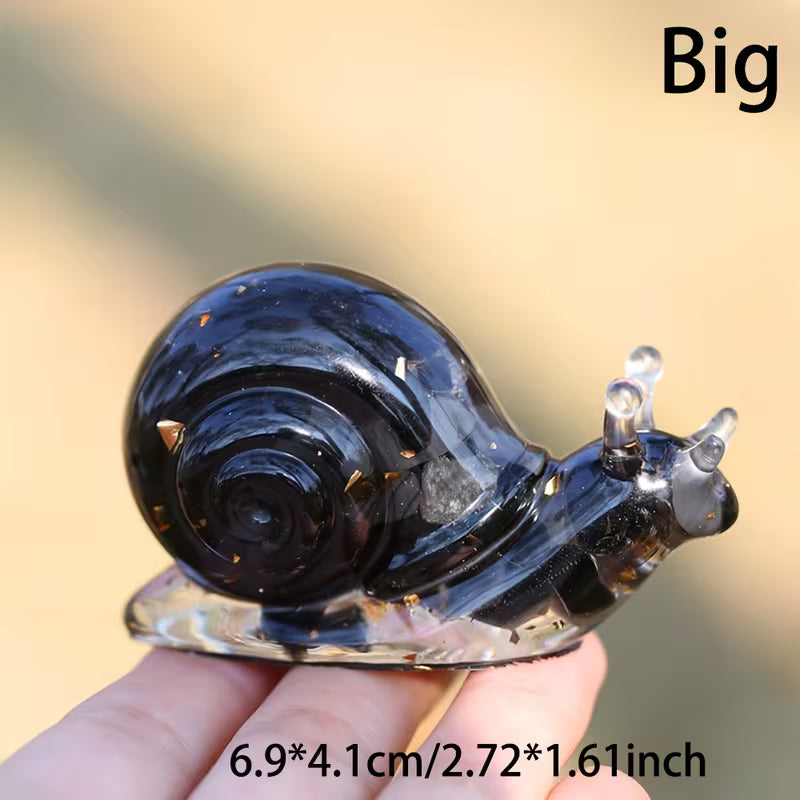 Escargot en Résine & Obsidienne | Grand