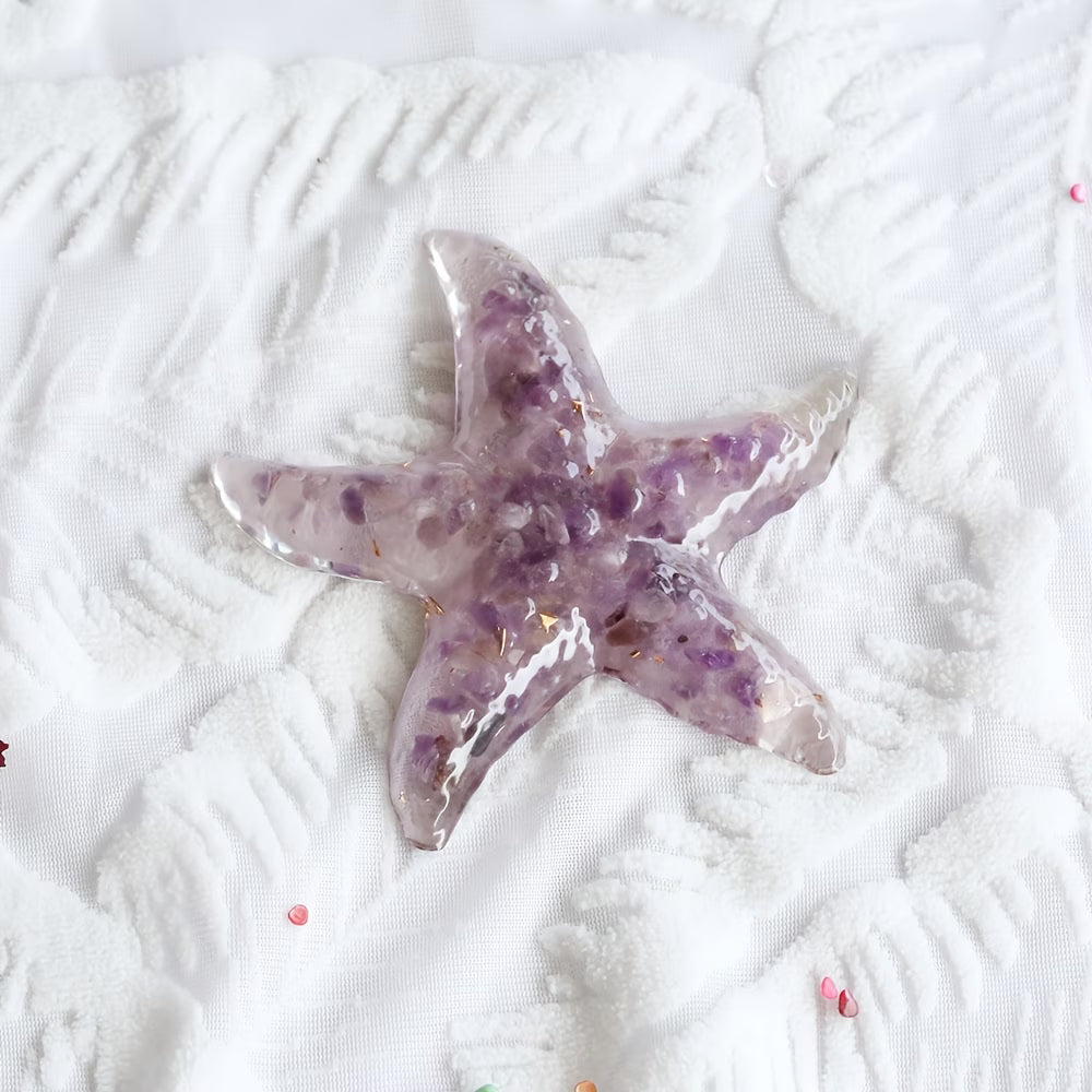 Étoile de Mer en Résine & Améthyste