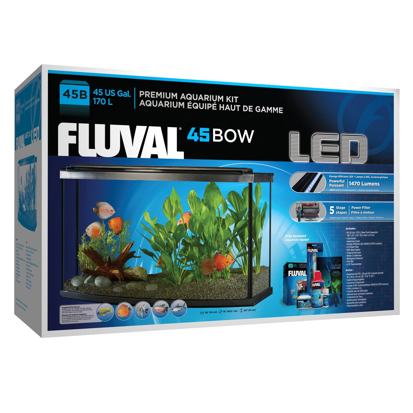 Fluval | Aquarium Bow, 170 L (45 gal US)