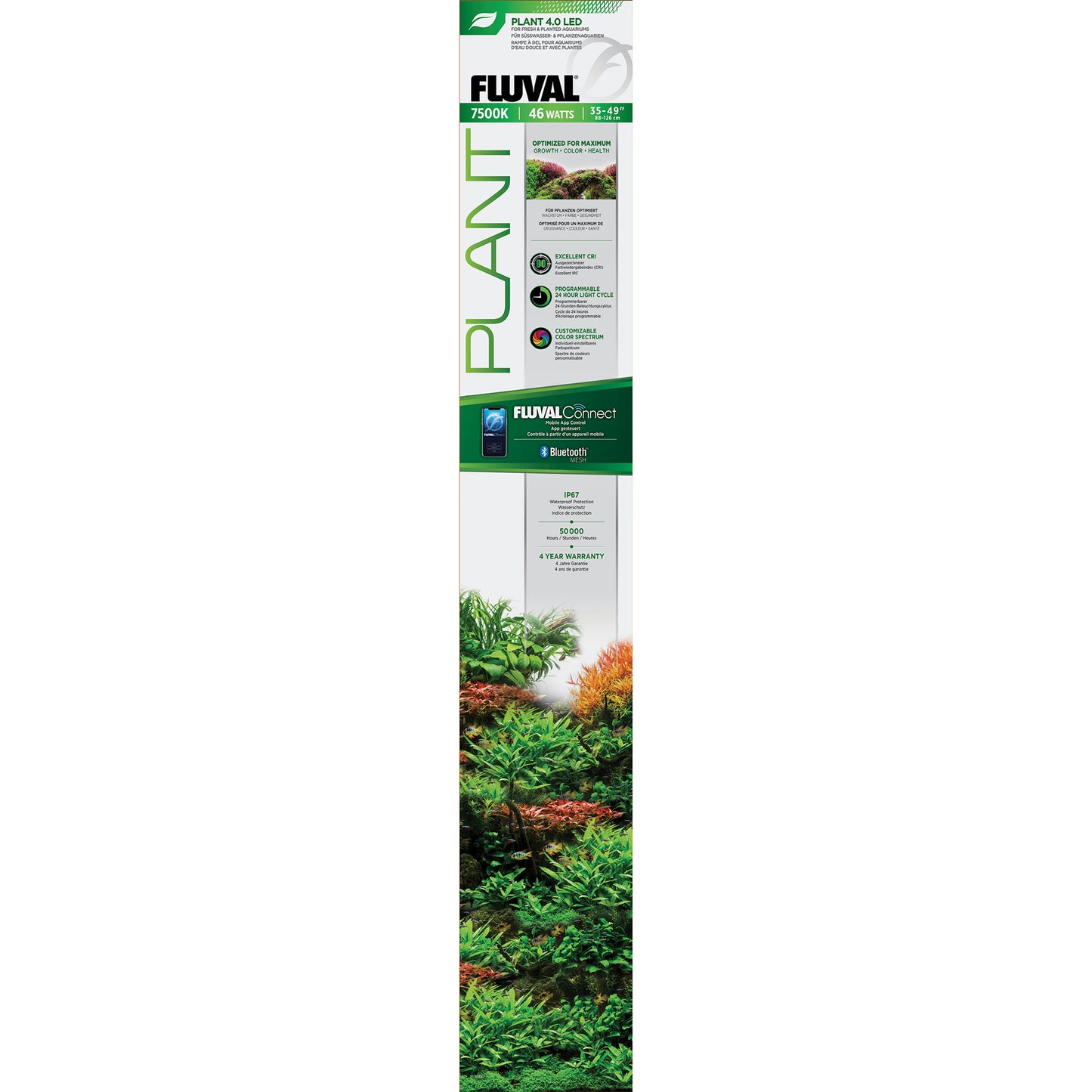 Fluval | Rampe d’éclairage DEL Plante 4.0 (35" - 49")