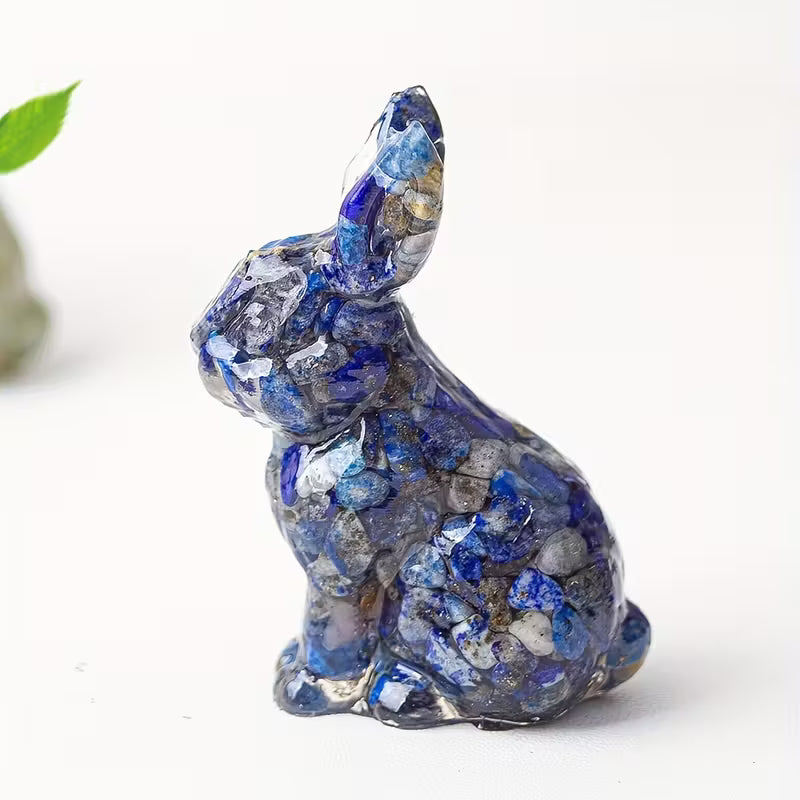 Lapin en Résine & Lapis Lazuli | Moyen