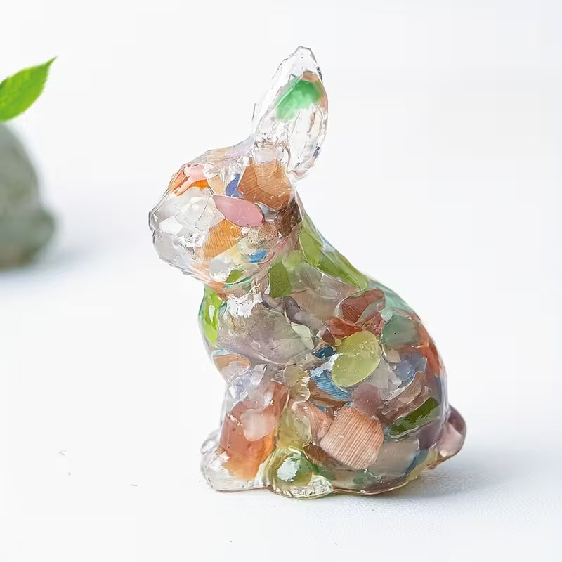 Lapin en Résine & Opale | Moyen