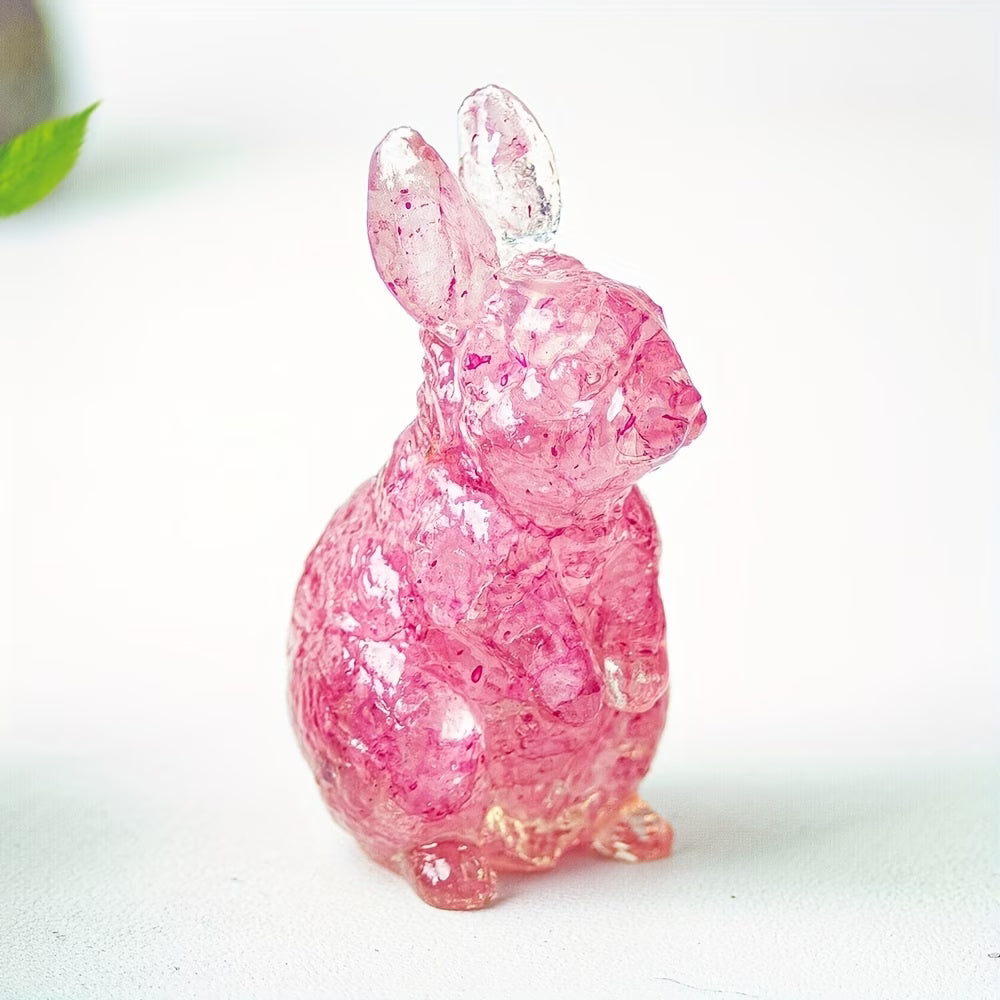 Lapin en Résine & Quartz Melon | Petit