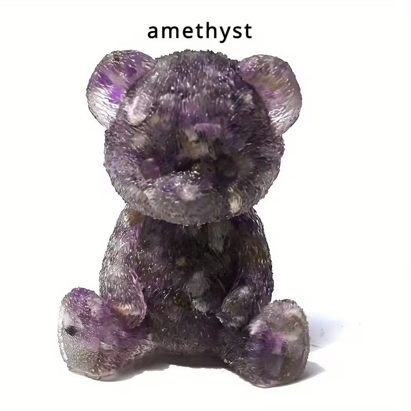 Panda en Résine & Améthyste