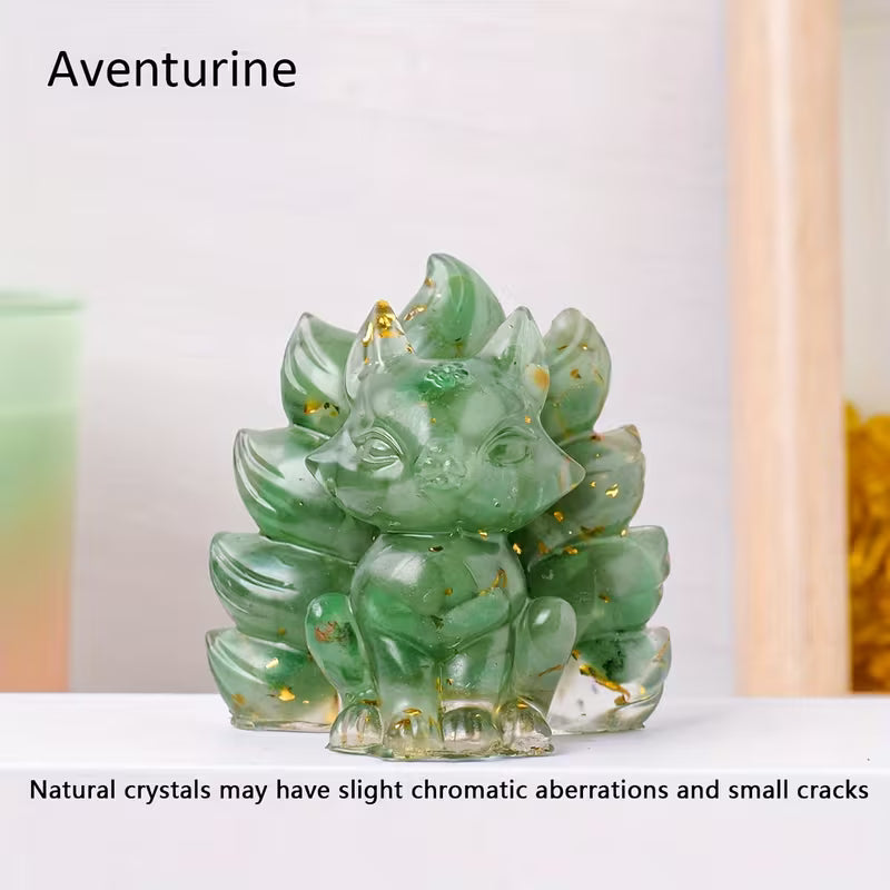 Renard en Résine & Aventurine