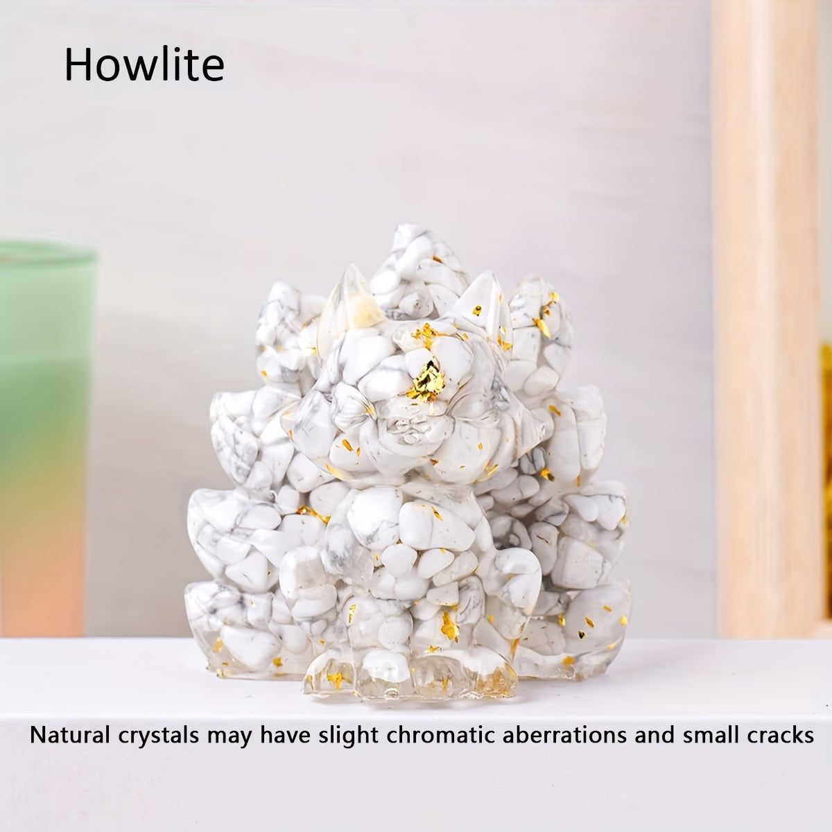 Renard en Résine & Howlite