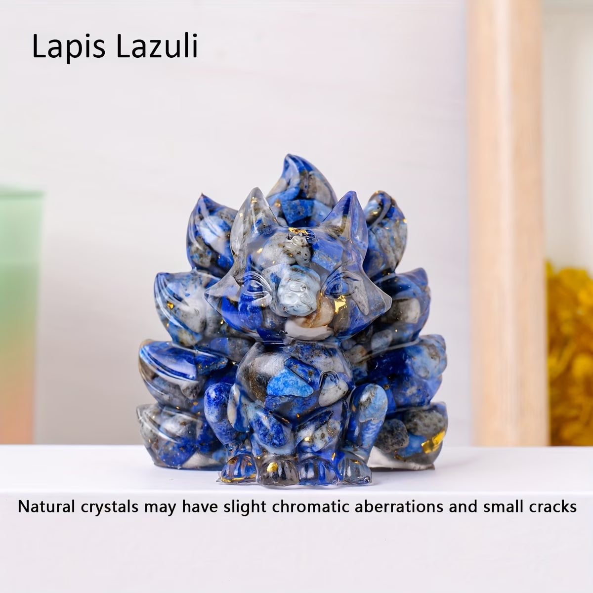 Renard en Résine & Lapis Lazuli