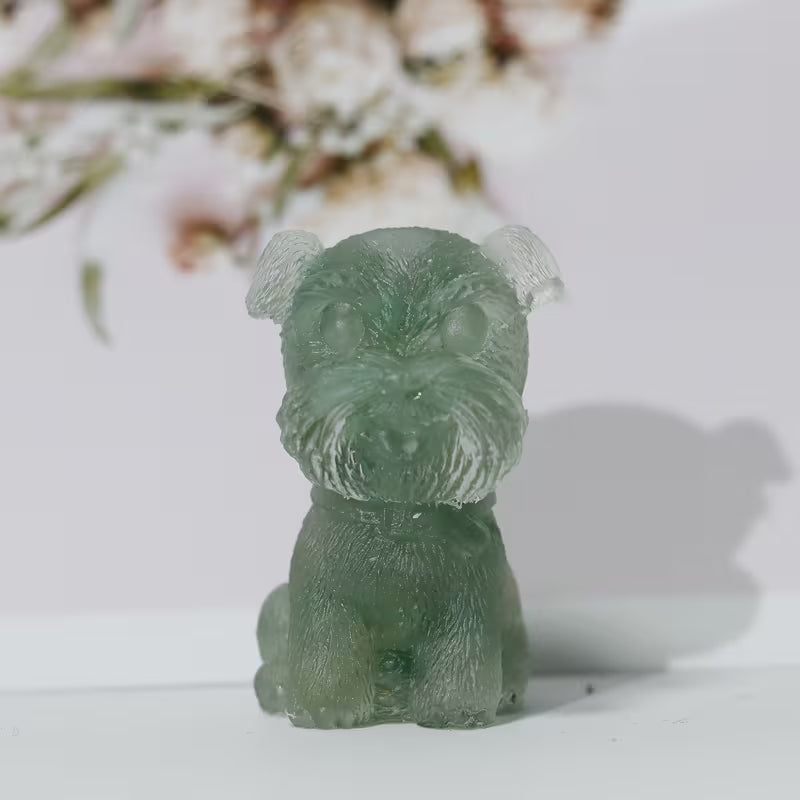 Schnauzer en Résine & Aventurine