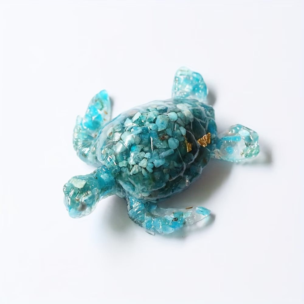 Tortue Marine en Résine & Apatite | Grande