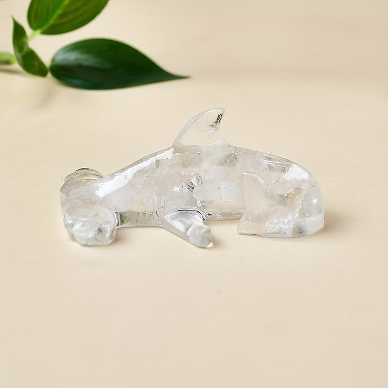 Requin en Résine & Quartz Blanc