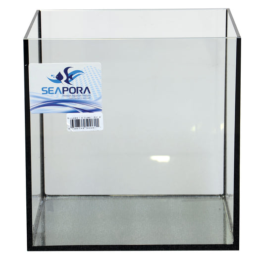 Aquarium Seapora Rimless, Noir, (7.5 Gallons 12x12x12)