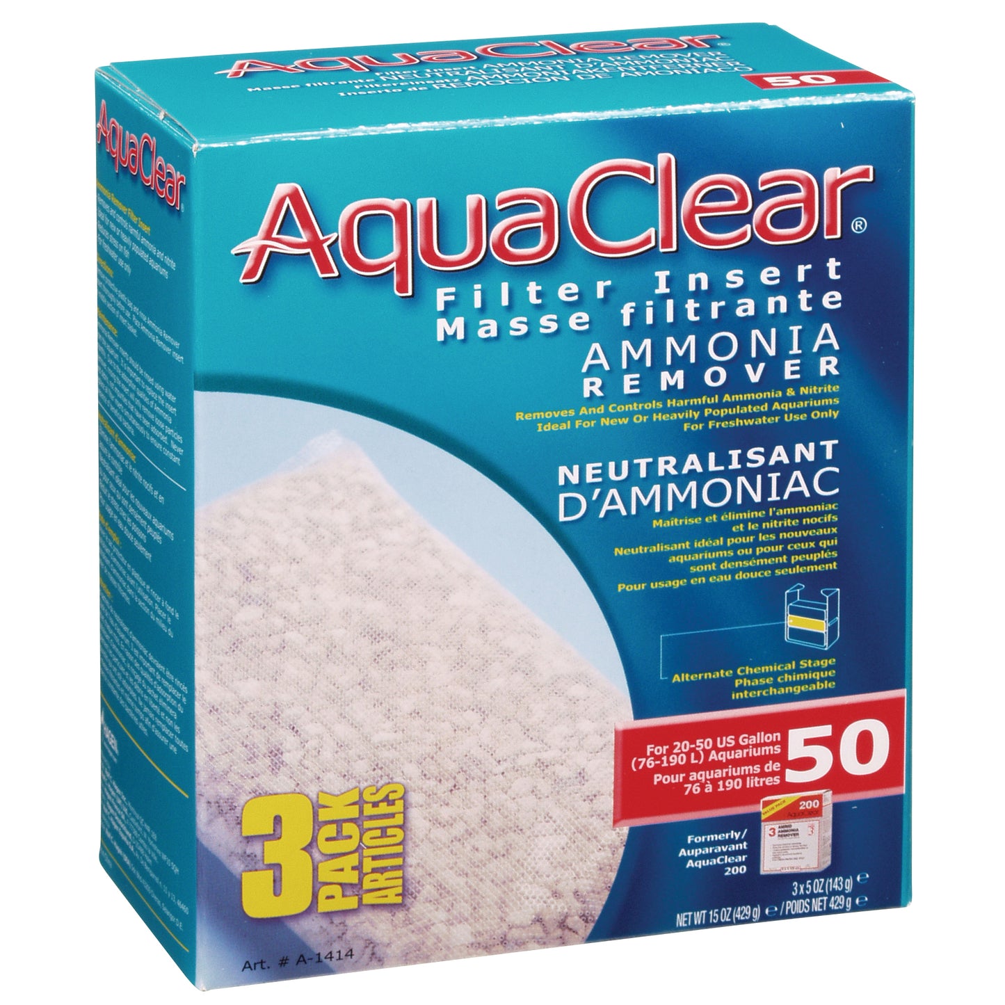 AquaClear Ammonia Remover Filter 3 Pack
