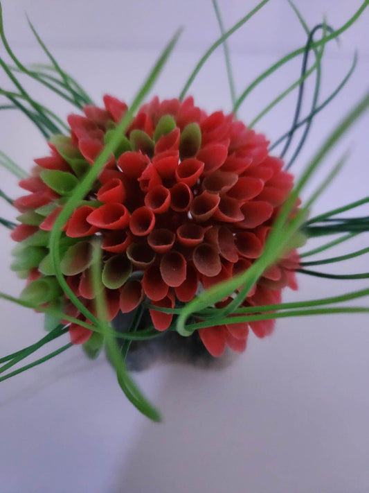 Plastic Red Flower