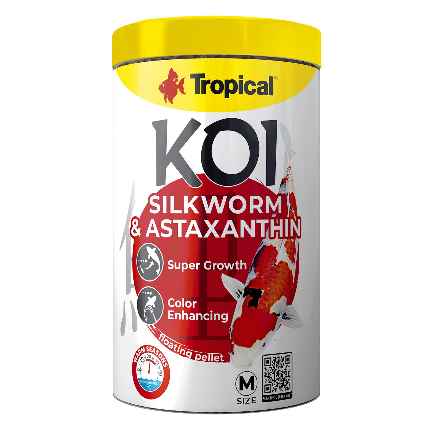 Tropical | Koi Silkworm & Astaxanthin Pellets - 1L