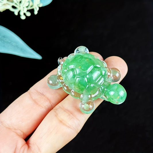 Bébé Tortue Terrestre en Résine & Aventurine