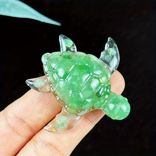 Bébé Tortue Marine en Résine & Aventurine