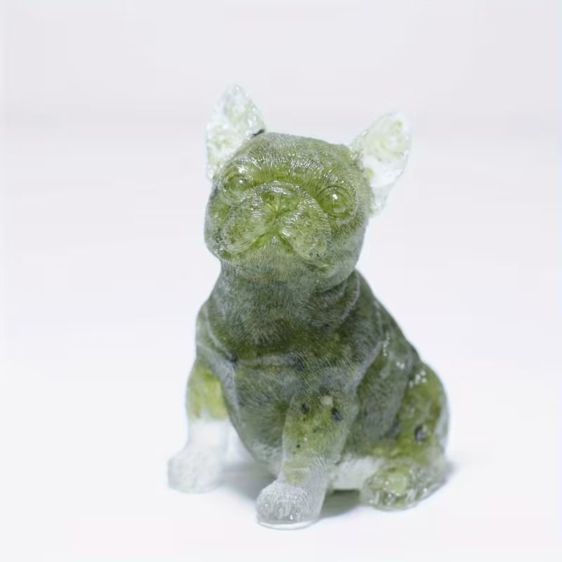 Bouledogue en Résine & Aventurine | Grand