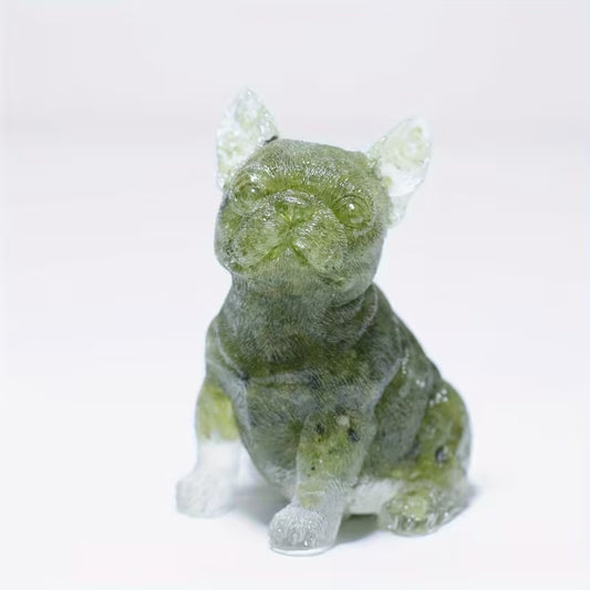 Bouledogue en Résine & Aventurine | Grand