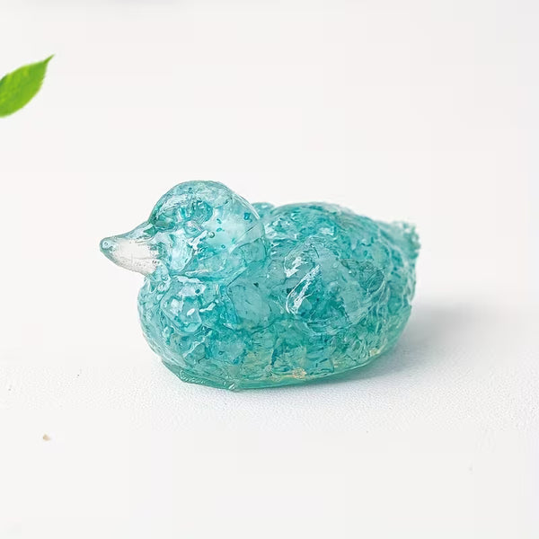 Canard en Résine & Aquamarine