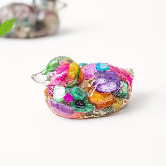 Canard en Résine Arc-en-ciel