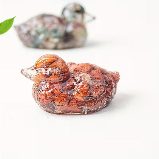 Canard en Résine & Jaspe Rouge