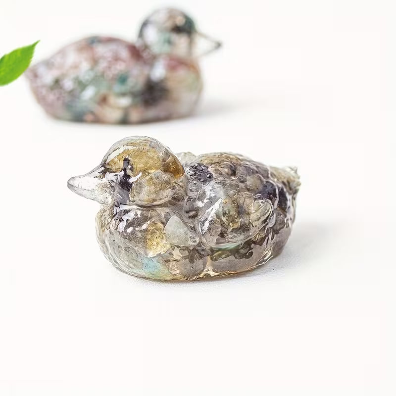 Canard en Résine & Labradorite