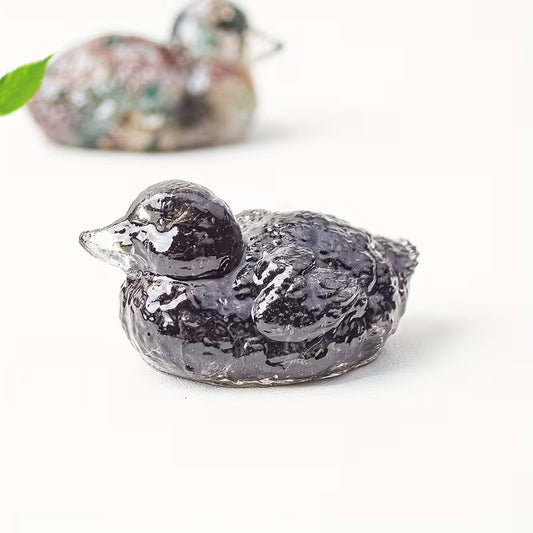 Canard en Résine & Obsidienne