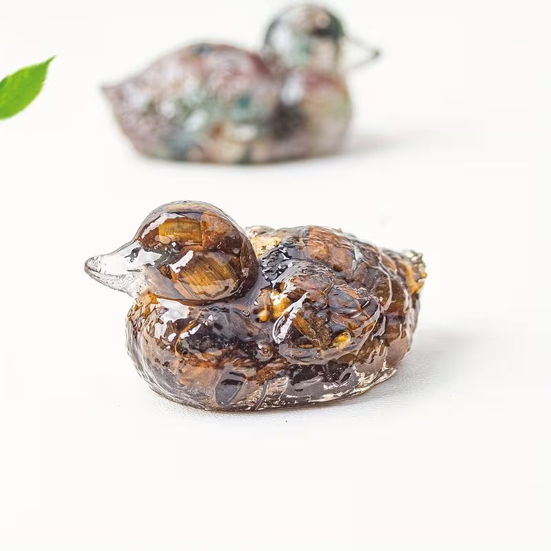 Canard en Résine & Oeil de Tigre