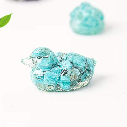 Canard en Résine & Turquoise