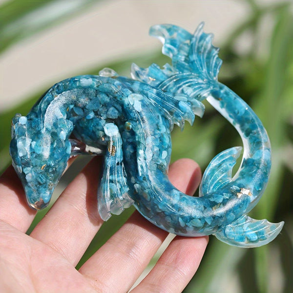 Dragon Chinois en Résine & Apatite