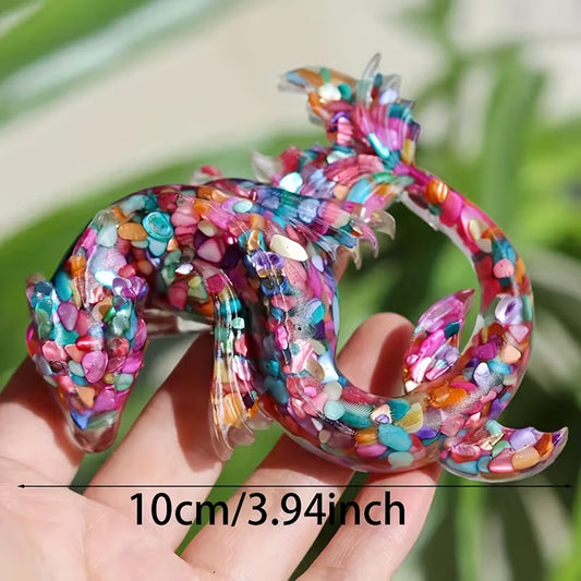 Dragon Chinois en Résine & Arc-en-ciel