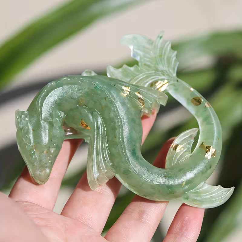 Statuette Dragon Chinois En Résine – Symbole De Puissance & Prospérité – Taille S Bronze