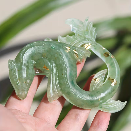 Dragon Chinois en Résine & Aventurine
