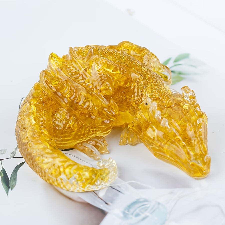 Dragon en Résine & Citrine