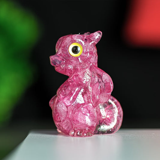 Dragon en Résine & Quartz Melon | Petit