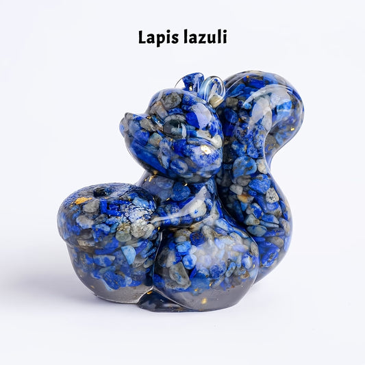 Écureuil en Résine & Lapis Lazuli