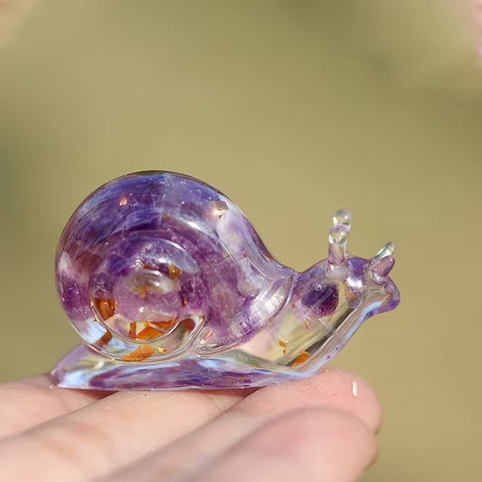 Escargot en Résine & Améthyste | Grand