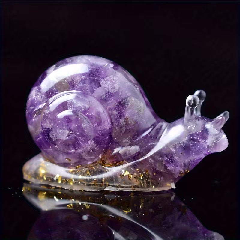 Escargot en Résine & Améthyste | Petit