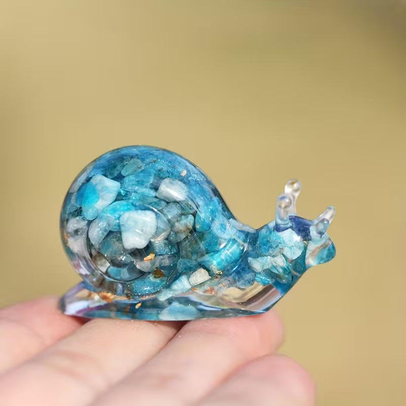 Escargot en Résine & Apatite | Grand