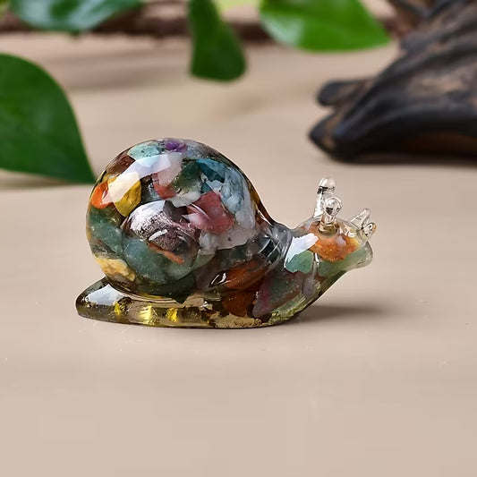 Escargot en Résine & Jaspe Océanique