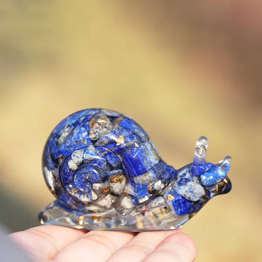 Escargot en Résine & Lapis Lazuli | Grand