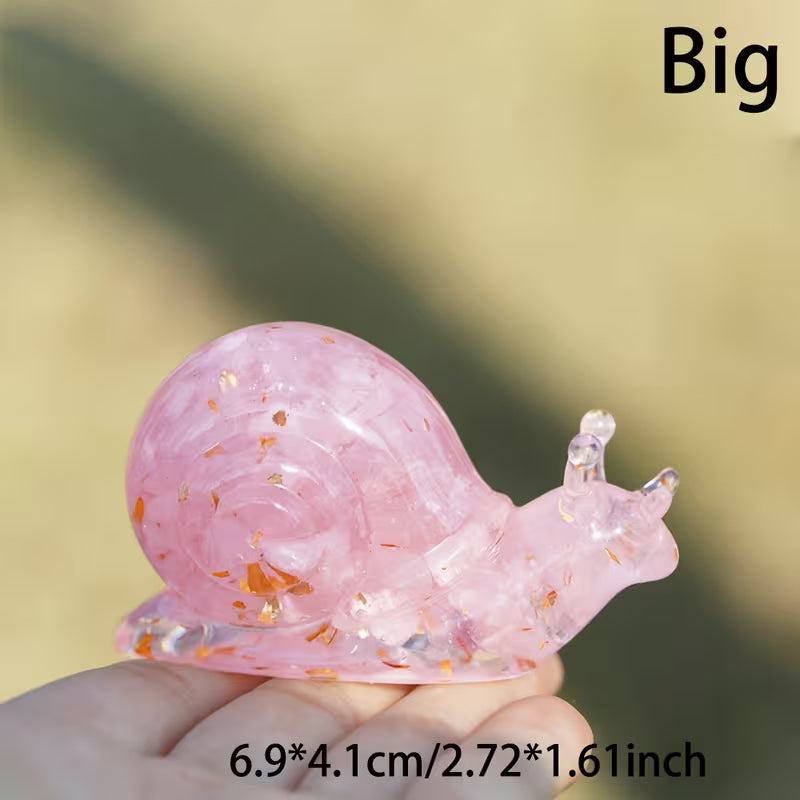 Escargot en Résine & Quartz Rose | Grand